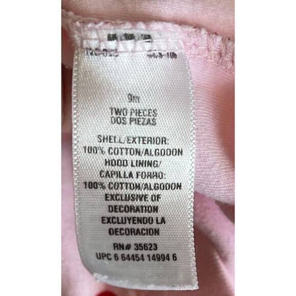 Lot of 2 Carter's Girls Fleece Pullover, Zip Up Hooded Sweatshirt Size 9 Months - Picture 14 of 15